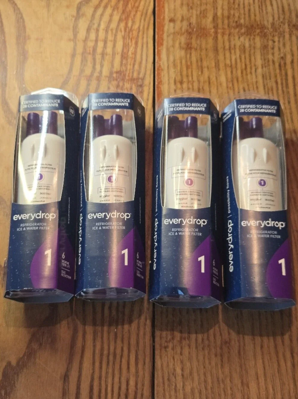 EveryDrop #1  Refrigerator Ice and Water Filter ΕDR1RXD1 New SEALED Lot Of 4